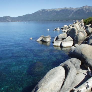 Lake Tahoe waters edge