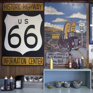 Route 66 signs