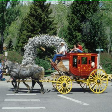 Wild West horse drawn carriage
