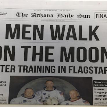 Men Walk On The Moon Newspaper