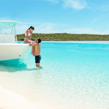 Boat Couple Bahamas