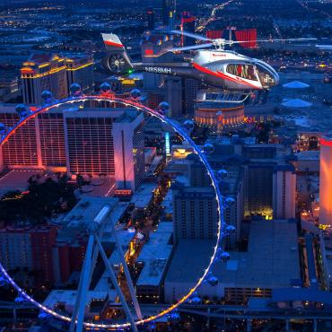 Maverick Las Vegas Neon lights helicopter 