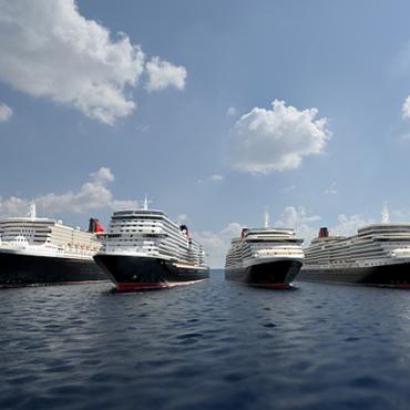 Four Cunard Queens