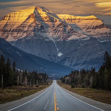Sunset over Mount Robson