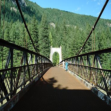 The Alexandra Bridge is a steel arch-span bridge crossing the Fraser River on the north side of Spuzzum, British Columbia and 39 km from Hope, on the Trans-Canada Highway in the Fraser Canyon region of southern British Columbia, Canada