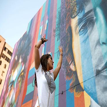 Minneapolis Bob Dylan Mural Woman by Paul Vincent 