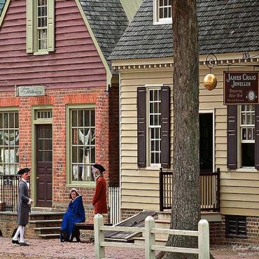 Street scene Colonial Williamsburg VA