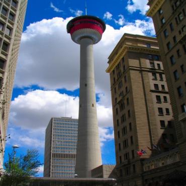 Calgary tower close up