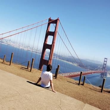 CA Bro boy at Golden Gate bridge