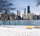 Chicago winter skyline