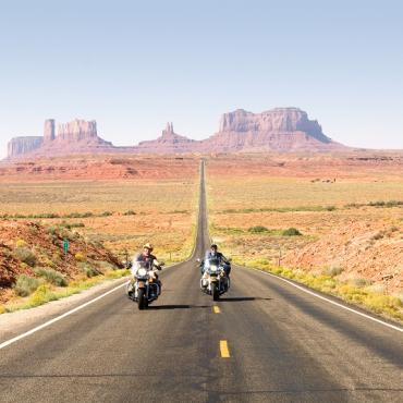 Eagle Rider bikes in Monument Valley